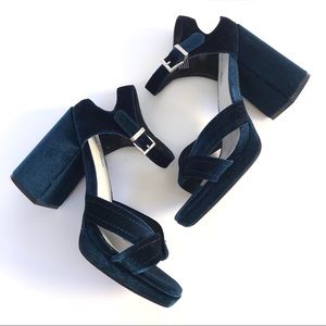 Seven Dials Poliana Velvet Heeled Sandal